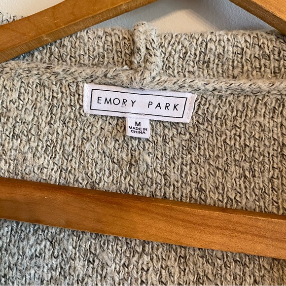 HOODED KNIT COLOUR-BLOCK CARDIGAN - Picture 4 of 4